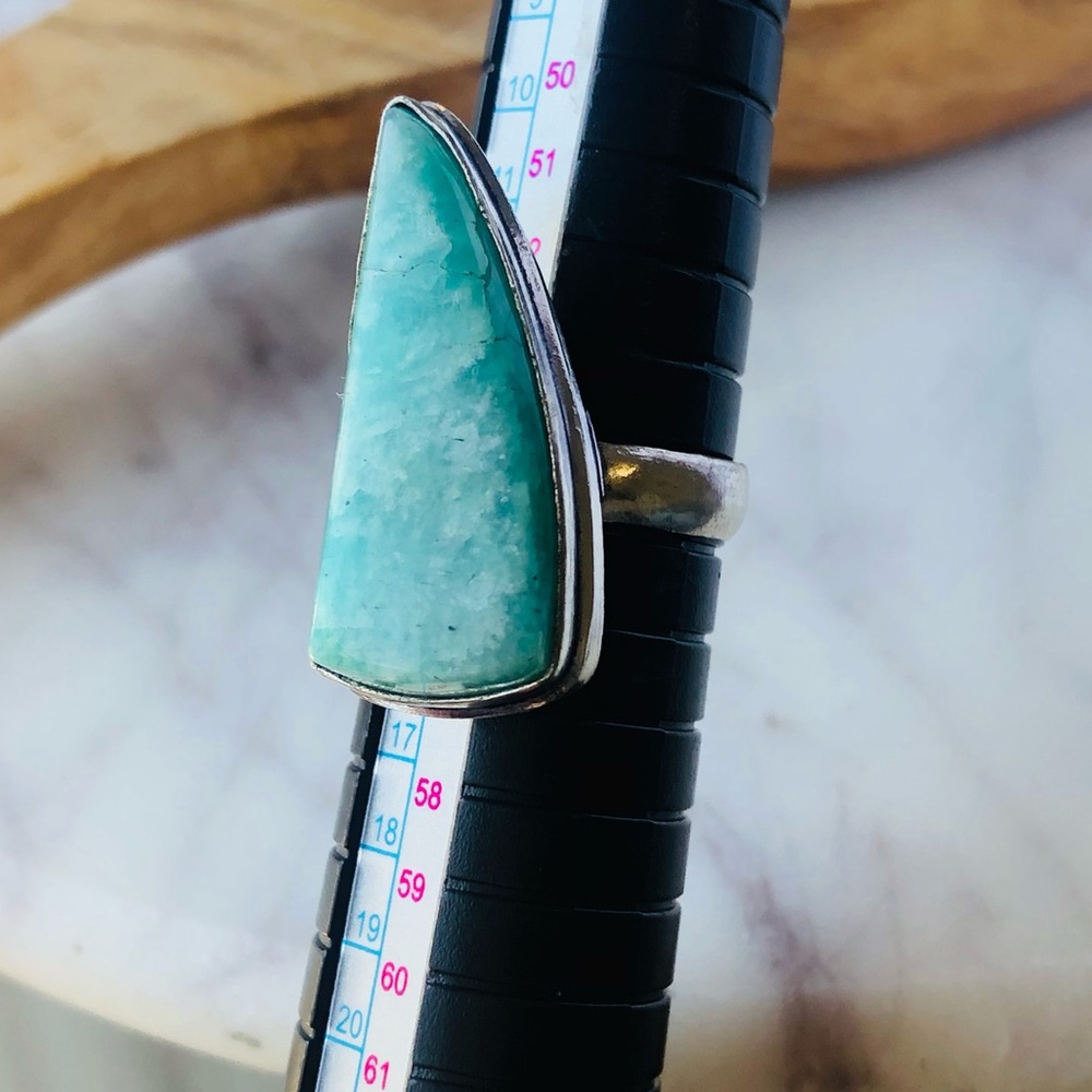 Amazonite Silver Ring - Picture 11 of 11